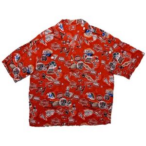 VF‎ IMAGEWEAR NFL Tampa Bay Buccaneers Bucs Hawaiian All Over Shirt Red XL